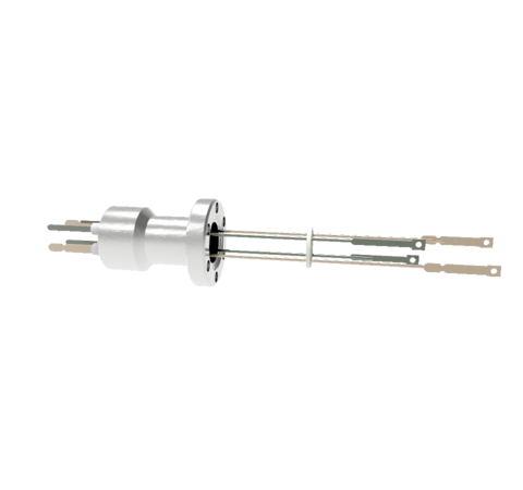 Thermocouple, Type E, 2 Pair in a CF1.33 Conflat Flange, With Spade Plug