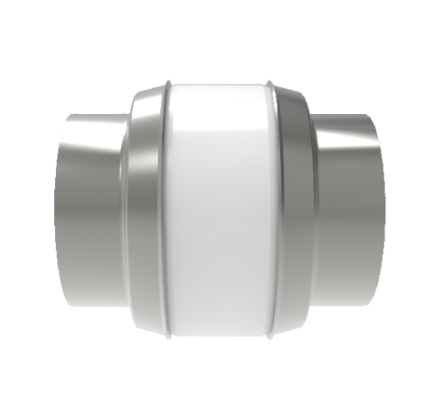 20kV Ceramic Vacuum Break, Electrical Isolator, 2.5 Inch Insulator ID, Cryogenic Rated From -269°C to 450°C, Weld In Break