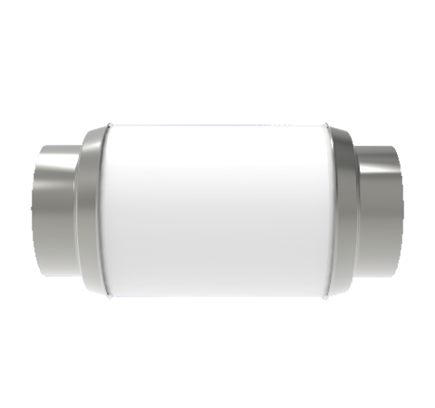 60kV Ceramic Vacuum Break, Electrical Isolator, 2.5 Inch Insulator ID, Cryogenic Rated From -269°C to 450°C, Weld in Break