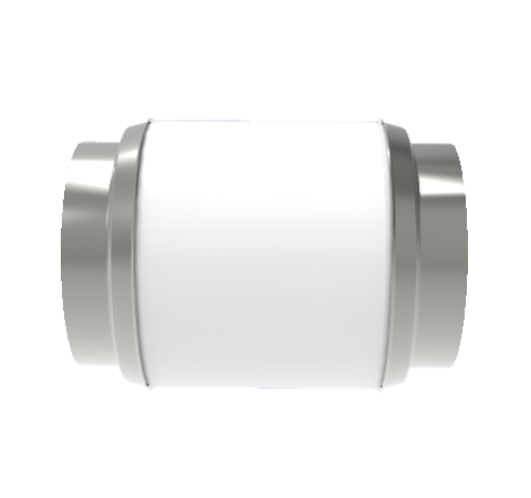 60kV Ceramic Vacuum Break, Electrical Isolator, 4.0 Inch Insulator ID, Cryogenic Rated From -269°C to 450°C, Weld in Break