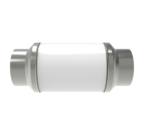 35kV Ceramic Vacuum Break, Electrical Isolator, 1.3 Inch Insulator ID, Cryogenic Rated From -269°C to 450°C, Weld in Break