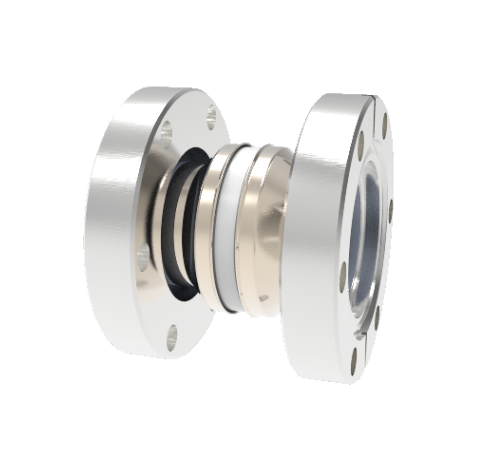 5kV Ceramic Vacuum Break, Electrical Isolator, 1.3 Inch Insulator ID, Rated From -55°C to 450°C, Break on CF2.75 Conflat Flanges