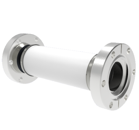 65kV Ceramic Vacuum Break, Electrical Isolator, 1.3 Inch Insulator ID, Rated from -55°C to 450°C, Break on CF2.75 Conflat Flanges