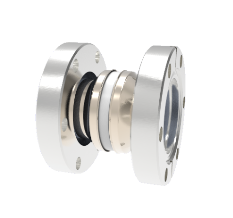 5kV Ceramic Vacuum Break, Electrical Isolator, 1.3 Inch Insulator ID, Cryogenic Rated -269°C to 450°C Break on CF2.75 Conflat Flanges