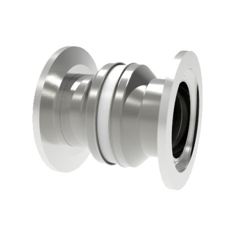 5kV Ceramic Vacuum Break, Electrical Isolator, 1.3 Inch Insulator, Rated From -25°C to 205°C, Break on KF40 ISO Quick Flanges