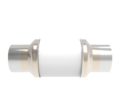 20kV Ceramic Vacuum Break, Electrical Isolator, 0.75 Inch Insulator ID, Cryogenic Rated From -269°C to 450°C, Weld in Break