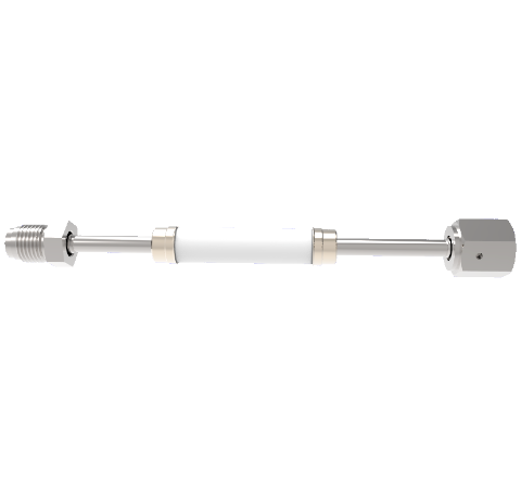 30kV Ceramic Vacuum Break, Electrical Isolator, 0.25 Inch Insulator ID, Rated From -200°C to 450°C, 1/4 VCR Break