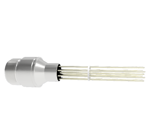 10 Pin 5015 Style Circular Connector, 700V, 4.8 Amp, Alumel Conductors, Weld in adapter Without Plug