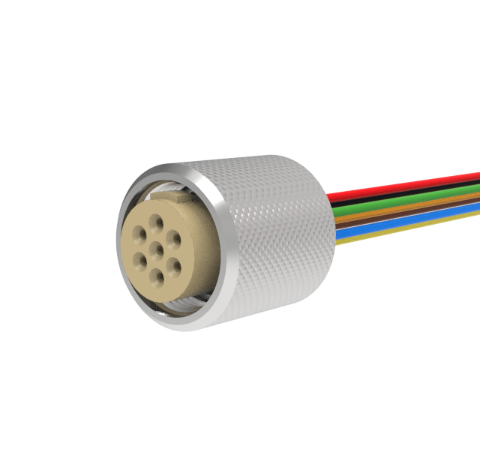 Micro C, 7 Pin Air Side Plug, 96 Inch Cable Assembly, 250V, 3 Amp