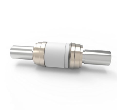 13kV Ceramic Vacuum Break, Electrical Isolator, 0.44 Inch Insulator ID, Cryogenic Rated From -269°C to 450°C, Weld in Break