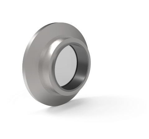 1.09 Inch View Diameter Sapphire Window, 0.25 to 4 Micron Transmission, KF40 Flange