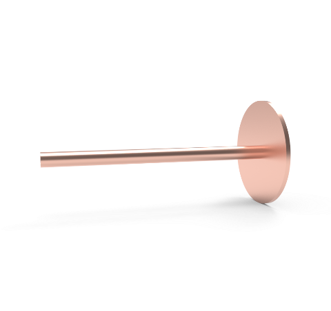 0.250 Inch Diameter, 4.0 Inch Long, Copper Pinch Off Tube, Copper Gasket for 2.75CF One End