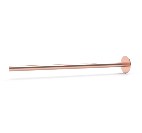 0.500 Inch Diameter, 12.0 Inch Long, Copper Pinch Off Tube, Copper Gasket for 2.75CF One End
