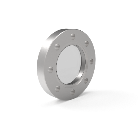 2.56 Inch View Diameter Kodial Borosilicate Glass Window, 400°C, CF4.50 Flange